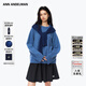 ANN ANDELMAN【王影璐同款】慵懶松弛感毛線(xiàn)衣披肩連帽針織毛衣 藍色 XS