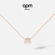 APM Monaco多圈白色閃鋯可調節項鏈女玫瑰金浪漫時(shí)尚生日送女友新年禮物 玫瑰金（咨詢(xún)客服下單享100元E卡）