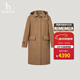 哈吉斯（HAZZYS）女裝 2025冬季新款女士【帽可拖卸】中長(cháng)款大衣ABSSH0CDH07 米色BI L (165/88A 40)