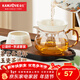 金灶（KAMJOVE）玻璃公道杯帶茶漏過(guò)濾網(wǎng)套裝 茶具配件茶海分茶器加厚功夫茶杯 玻璃公道杯【300mL】配陶瓷茶漏