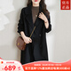 ZXEGI高級感早秋女裝外套2025年新款感赫本風(fēng)100%羊毛雙面毛呢大衣女中 鋼琴黑 M