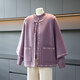 啄木鳥(niǎo)（TUCANO）媽媽冬裝兩件套針織衫洋氣上衣2025新款中老年女秋裝加絨毛衣開(kāi)衫 紫色兩件套 常規 XL 建議115-125斤