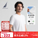 諾帝卡（NAUTICA）男裝25春夏新款滌彈雙面布速干圓領(lǐng)短袖T恤男TE5102 白色1BW M