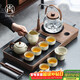 尚言坊功夫茶具整套高檔茶盤(pán)帶燒水壺一體泡茶器全套煮茶器煮茶爐套裝