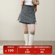 NOTHOMME輕量戶(hù)外露營(yíng)抽繩短褲純色A字短裙寬松假兩件褲裙女 深灰 M