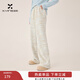 香影復古千鳥(niǎo)格闊腿褲女2025冬季新款高腰抽繩直筒休閑寬松拖地褲 混色 M 160/64A/95-110斤