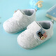 小野七天 嬰兒鞋女春秋新款季軟底學(xué)步鞋不掉腳單鞋男寶寶學(xué)步前鞋 灰色兔子學(xué)步鞋冬款加絨14碼