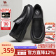 駱駝（CAMEL）男鞋新款真牛皮一腳蹬透氣商務(wù)休閑軟底中年爸爸樂(lè )福皮鞋 G15S155033 黑色 41