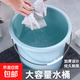 加厚大容量水桶手提洗車(chē)儲水桶宿舍臉盆洗衣拖把桶泡腳桶大號q 36【盆+水桶】藍色兩件套