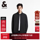 杰克·瓊斯（JACK&JONES）春季新款百搭舒適防曬面料尖領(lǐng)挺括略寬松長(cháng)袖襯衫男款225105013 E40黑色 L