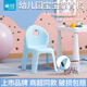 茶花（CHAHUA）兒童凳幼兒園靠背椅子家用椅寶寶椅小板凳塑料靠背加厚防滑小椅子 藍灰色一個(gè)裝 坐高27cm