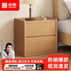 中偉床頭柜全實(shí)木小戶(hù)型家用沙發(fā)邊柜床頭小型收納柜子 原木色 55cm寬