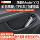 YZ適用tesla特斯拉Model3/Y車(chē)門(mén)槽儲物盒下收納墊車(chē)內丫配件改裝 煥新版ModelY前+后車(chē)門(mén)槽儲物盒