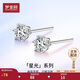 夢(mèng)金園新年禮物銀耳釘S925銀經(jīng)典四爪六爪鋯石耳釘養耳棒男女款禮物新年