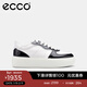 愛(ài)步（ECCO）休閑鞋女 厚底增高百搭平底鞋板鞋休閑運動(dòng)鞋 街頭219613 黑色/白色/灰白色21961361221 38