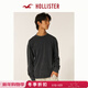 HOLLISTER【重磅棉質(zhì)】小海鷗圖案25秋冬內搭T恤男裝女裝324-5564 黑色 M (180/100A)