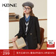 KBNE西裝外套女春秋咖色上衣 2025春季新款長(cháng)袖小個(gè)子休閑小西服 黑色 M