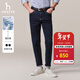哈吉斯（HAZZYS）男裝 秋冬款牛仔褲男【內里磨毛】保暖直筒長(cháng)褲錐形褲ATDZP0BDP54 藏青色NV 33 （175/80A）