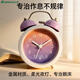 三木（SUNWOOD）3英寸計時(shí)器兒童夜光大音量學(xué)生床頭鐘機械打鈴懶人專(zhuān)用起床鬧鐘 落日打鈴鬧鐘-暮山紫 6592