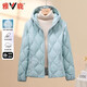 雅鹿2025新款輕薄羽絨服女內膽可收納連帽多巴胺色簡(jiǎn)約輕暖休閑外套冬 晴山藍 3XL 推薦140-155斤