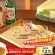 舍里韓式燒酒杯玻璃小酒杯套裝迷你一口杯白酒清酒杯濃縮杯盎司禮盒裝 創(chuàng  )意小狗燒酒杯-四只裝 精美禮盒包裝