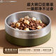 休普304雙層大口徑不銹鋼狗碗寵物貓碗飯碗防滑圈不移動(dòng)耐摔松影綠S