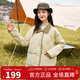 雪中飛輕薄羽絨服女短款2025新款燈芯絨襯衫領(lǐng)小個(gè)子秋冬菱格外套 草綠色 S 155【建議80-110斤】