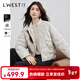 朗文斯?。↙.WEST）輕薄羽絨服女2025冬季新款簡(jiǎn)約通勤立領(lǐng)顯瘦面包服短外套 米白 S