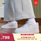耐克空軍一號女子皮面運動(dòng)鞋春膠底低幫NIKE AIR FORCE 1 DD8959 100白色/白色/白色 38