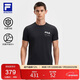 FILA斐樂(lè )官方男士短袖t恤2025年夏季圓領(lǐng)防曬抗菌OPTIMA-COTTON功能T