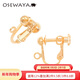 osewaya螺旋無(wú)耳洞飾品耳釘改耳夾配件螺絲夾式耳環(huán)替換器實(shí)拍實(shí)發(fā) AA1替換器 玫瑰金 手動(dòng)直接安裝