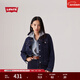 Levi's李維斯女士美式懷舊復古巴恩風(fēng)時(shí)尚深藍顯瘦牛仔夾克外套 深牛仔色 L