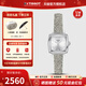 天梭（TISSOT）【新年禮物】 瑞士手表 小可愛(ài)系列小方表樂(lè )愛(ài)1853石英女表 星空紋白盤(pán)T058.109.17.036.02