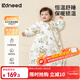 柯斯德尼（kidsneed）嬰兒睡袋秋冬恒溫中厚夾棉寶寶睡袋嬰幼兒睡衣兒童防踢被包腿M碼
