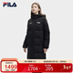 FILA斐樂(lè )官方男女長(cháng)款羽絨服2025年冬情侶款寬松休閑簡(jiǎn)約連帽保暖外套