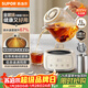 蘇泊爾（SUPOR）全玻璃養生壺煮茶壺1L迷你養生杯煮茶器花茶壺 恒溫壺母嬰級 保溫燒水壺316L帶濾網(wǎng)0膠水SW-10Y03Q