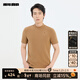 利郎莫代爾短袖T恤男冬季打底衫男士半高領(lǐng)內搭T恤保暖衣商場(chǎng)同款 棕櫚黃（25DTX9514Y） 4XL 190/100A
