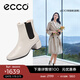 愛(ài)步（ECCO）女靴 時(shí)尚簡(jiǎn)約百搭切爾西靴粗跟中筒靴子女 型塑290993 冰白色29099301017 35