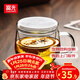富光高硼硅玻璃杯圓趣花茶杯辦公室水杯女創(chuàng  )意可愛(ài)便攜泡茶杯隨手杯子 無(wú)色透明 350ml