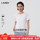 藍地（LANDI）[基礎百搭]圓領(lǐng)純棉短袖空氣感云朵T恤上衣女小衫2025夏新品 云白色 M