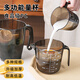十色生活500ml毫升塑料量杯透明帶刻度小測量杯奶茶廚房家用烘焙計量套裝