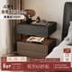 屋術(shù)意式極簡(jiǎn)床頭柜帶燈一體懸浮式床邊柜輕奢高級感臥室2026新款整裝 黑橡木紋+胡桃木紋（贈燈帶/ENF環(huán)保板材） 整裝（50X40X50CM）