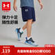 安德瑪（Under Armour）男童短褲夏季薄款兒童男大童運動(dòng)五分褲透氣舒適夏褲231310866 黑藍 160