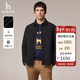 哈吉斯（HAZZYS）男裝 冬款襯衫式翻領(lǐng)絎縫棉服高彈簡(jiǎn)約男士外套ASSZU0CDX12