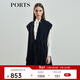 PORTS寶姿女裝優(yōu)雅V領(lǐng)無(wú)袖馬甲LL9J020HWF036 丈青 S S