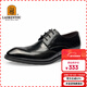 老人頭（LAORENTOU）皮鞋男士鱷魚(yú)紋雕花男鞋頭層牛皮商務(wù)正裝鞋 522010219 黑 38 