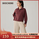 斯凱奇（Skechers）新年禮物衛衣女士2025新品冬季套頭翻領(lǐng)POLO衫長(cháng)袖上衣P425W072