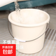 加厚大容量水桶手提洗車(chē)儲水桶宿舍臉盆洗衣拖把桶泡腳桶大號q 36【加大號水桶】奶黃色1個(gè)
