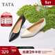 他她（TATA）白色高跟鞋女細跟單鞋氣質(zhì)通勤工作鞋春季新款UMS01AQ5 黑色 38