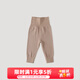 巴厘小豬寶寶打底褲春秋季睡褲高腰護肚褲嬰幼兒秋褲新生兒休閑褲兒童褲子 蜜糖棕 90
